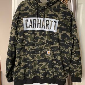 Carhartt 2XL Camo Hoodie Sweatshirt with logo